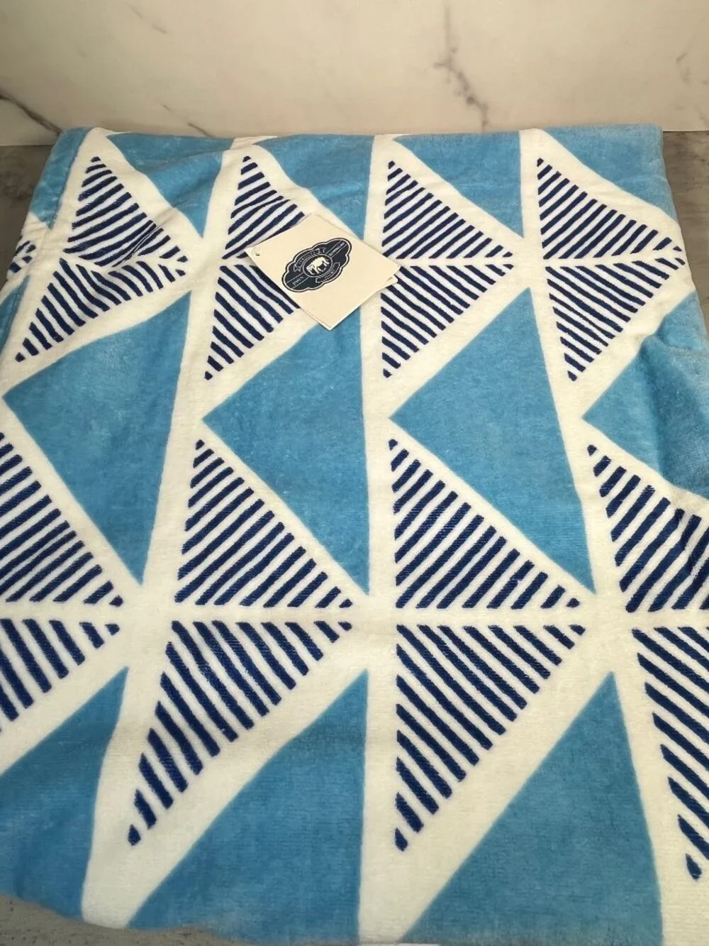 John Robshaw Bodhi Blue/Azure Beach Towel - NEW